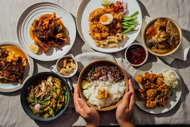 Flavors,Of,Malaysia:,Close-up,Of,Malaysian,Food,Spread,On,Table